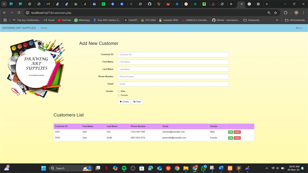 Product catalog — invoice