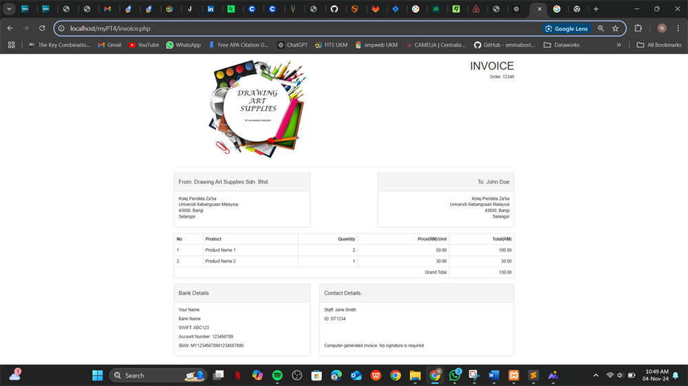 Product catalog — dashboard