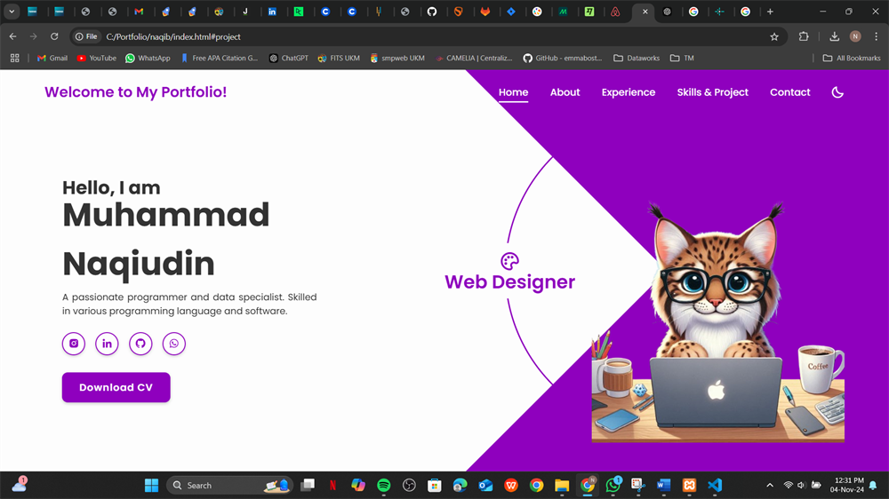 Portfolio version 2 — home