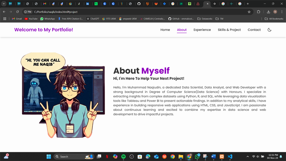 Portfolio version 2 — skills