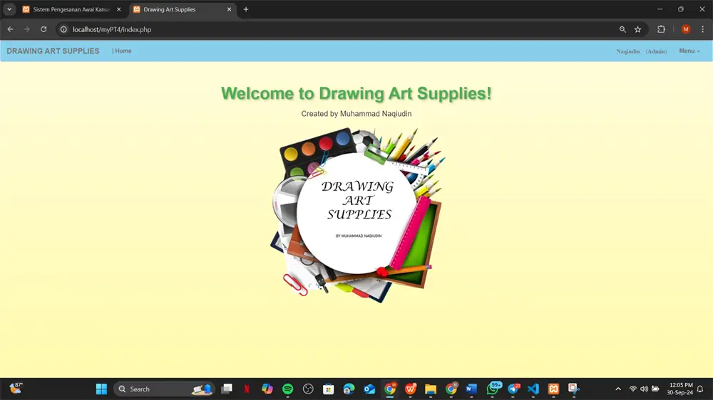 Product catalog home page