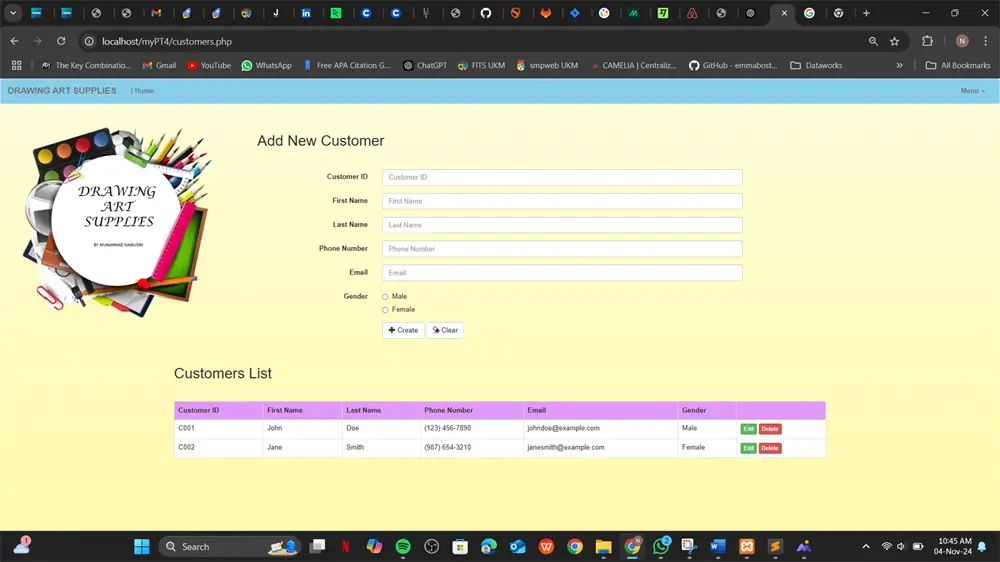 Product catalog invoice