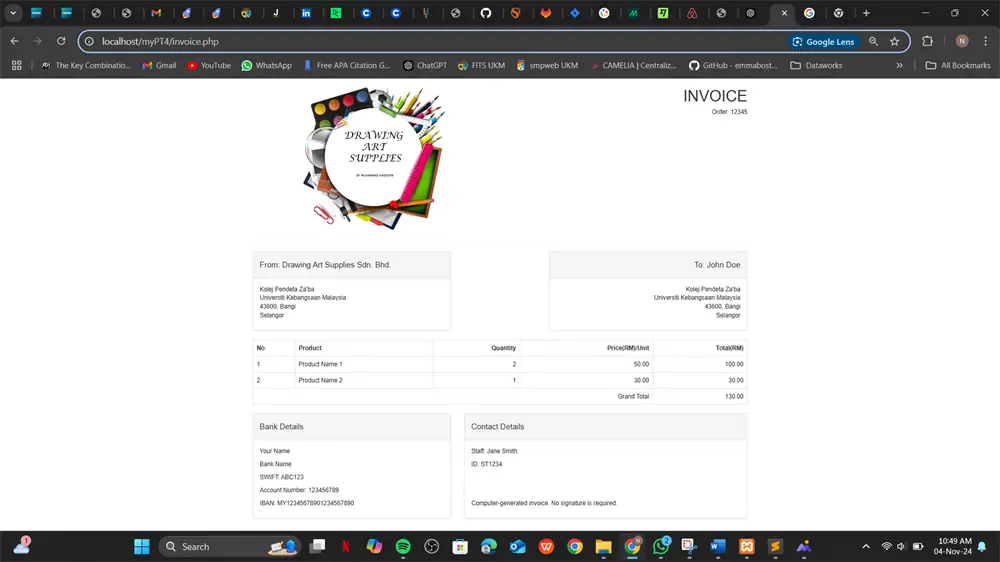 Product catalog dashboard