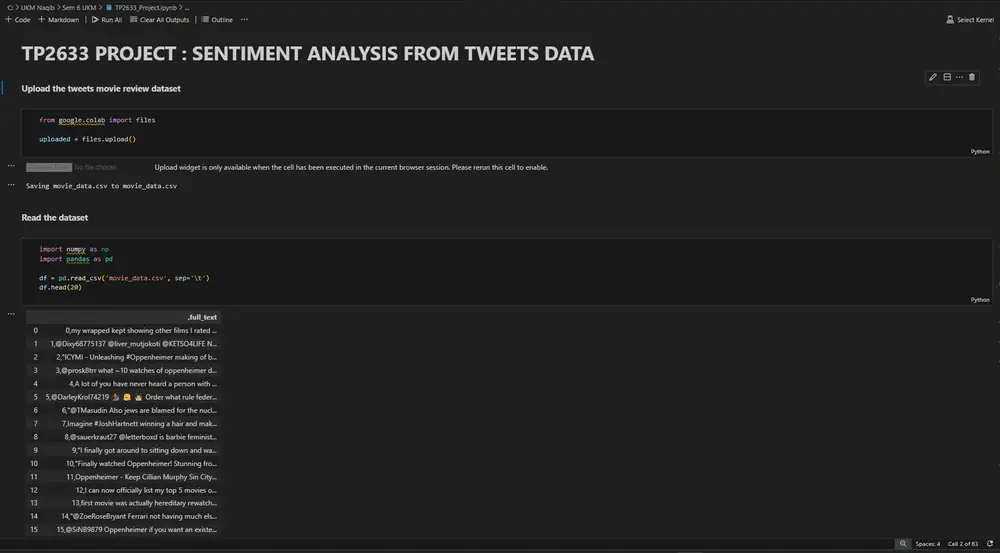 Sentiment model comparison
