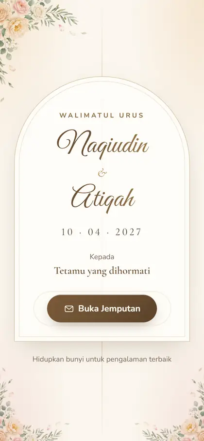 Invitation gate cover on a phone