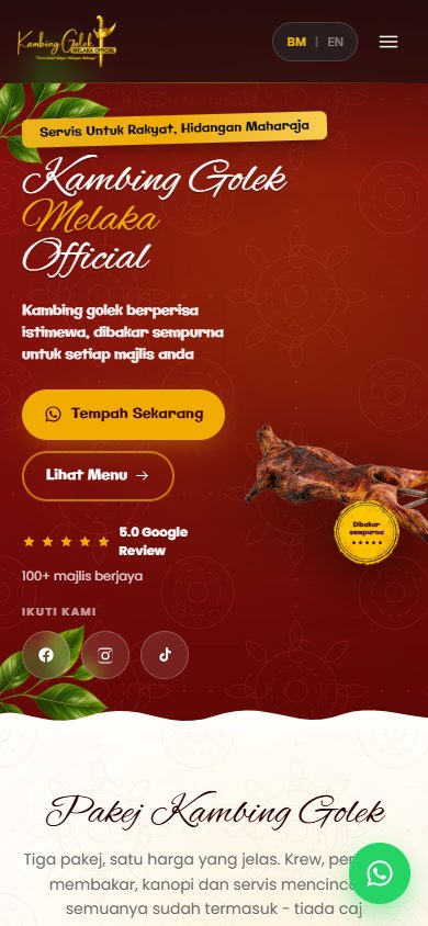 Kambing Golek Melaka Official mobile website preview