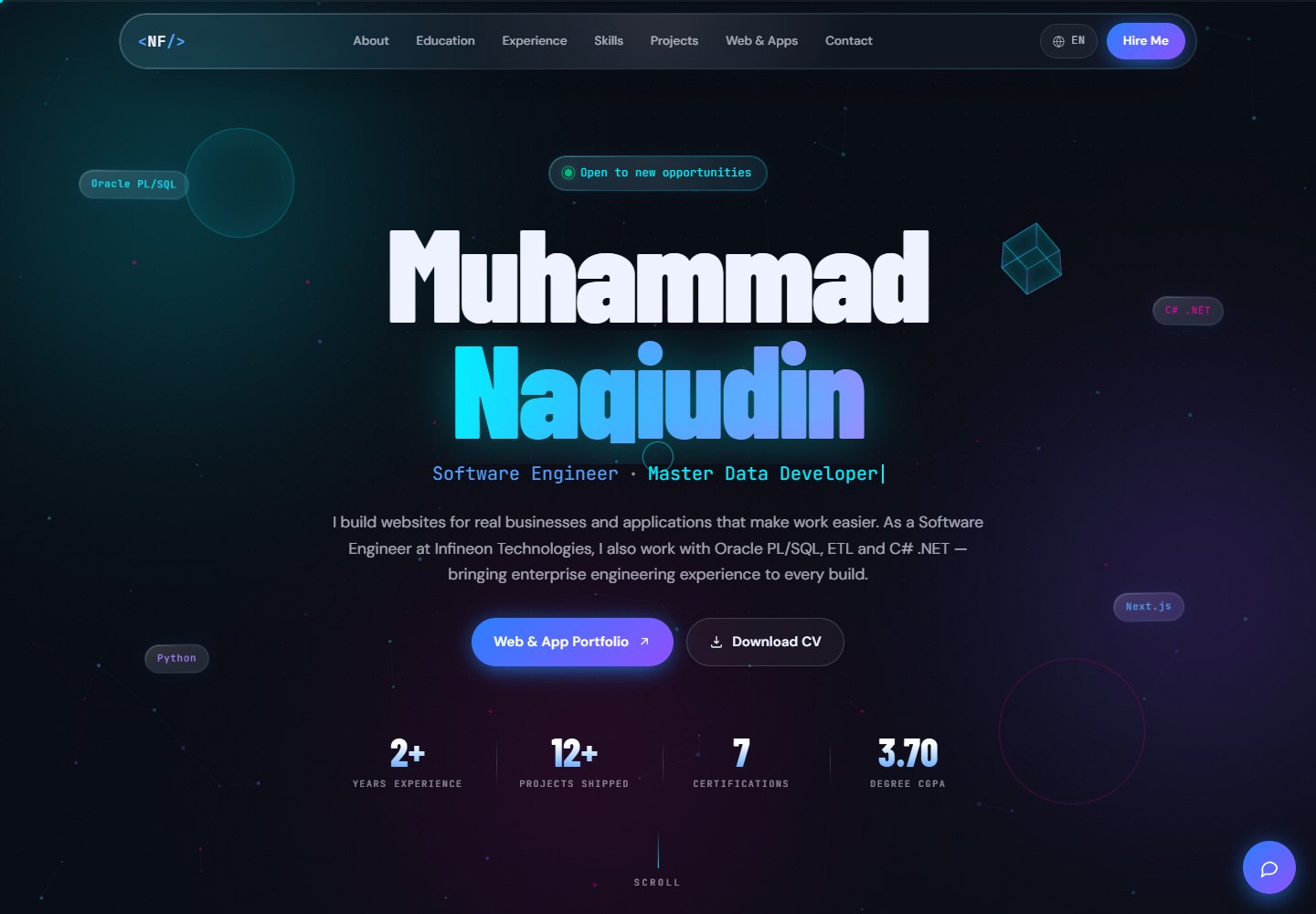 Current portfolio design preview