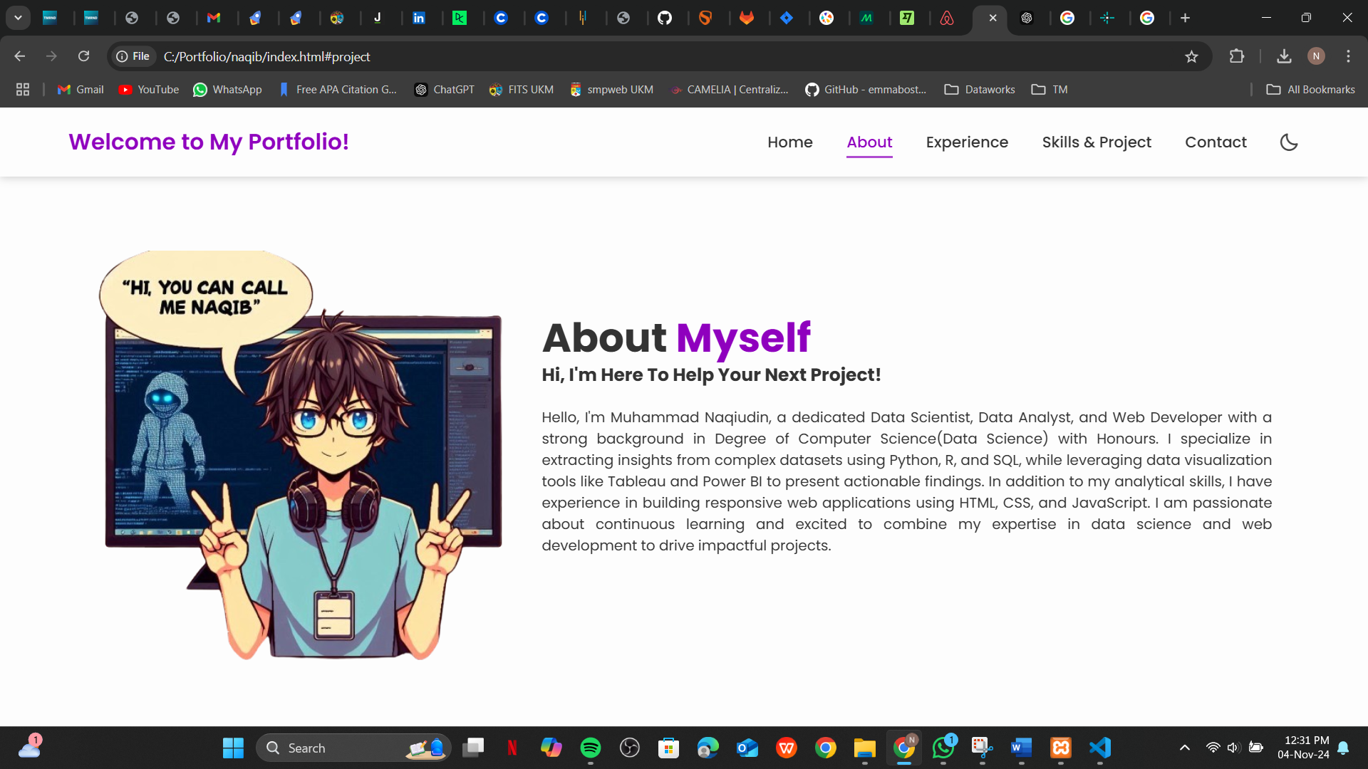 Portfolio Design - Skills